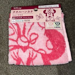 Minnie Mouse Bubblegum & Hot Pink Washcloth Kawaii Japan Disney Official Soft